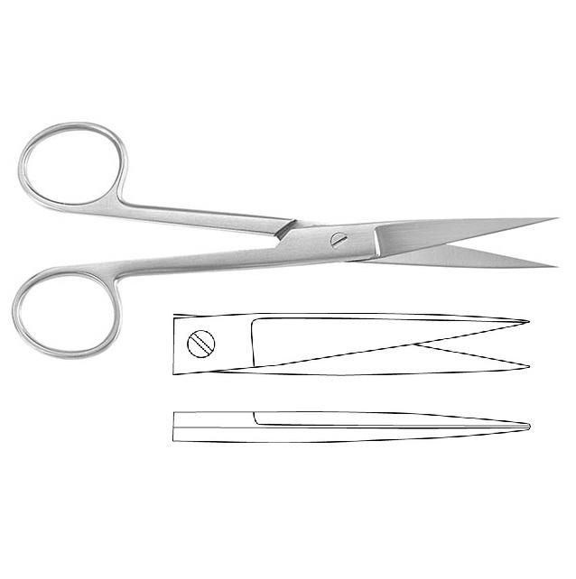 STANDARD Ножиці хірургічні; прямі; гострий/гострий; 14,5см. Tontarra Medizintechnik GmbH